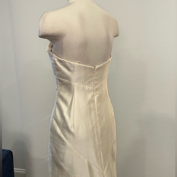 NICOLE MILLER SHANTUNG SILK MERMAID WEDDING BRIDAL $1900 IM0002 - Picture 11 of 15